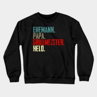 Ehemann Papa Grillmeister Held Crewneck Sweatshirt